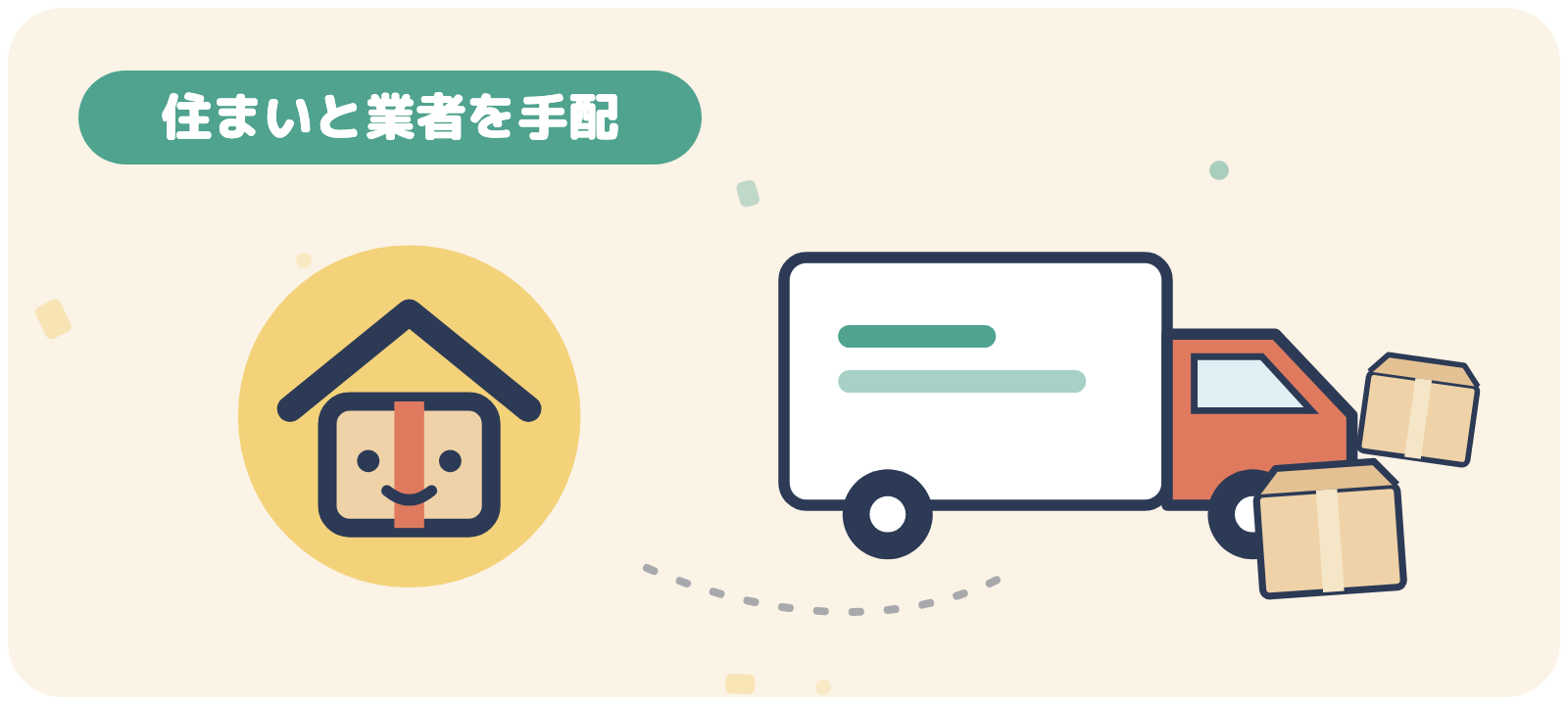 住まいと引越し業者を手配する
