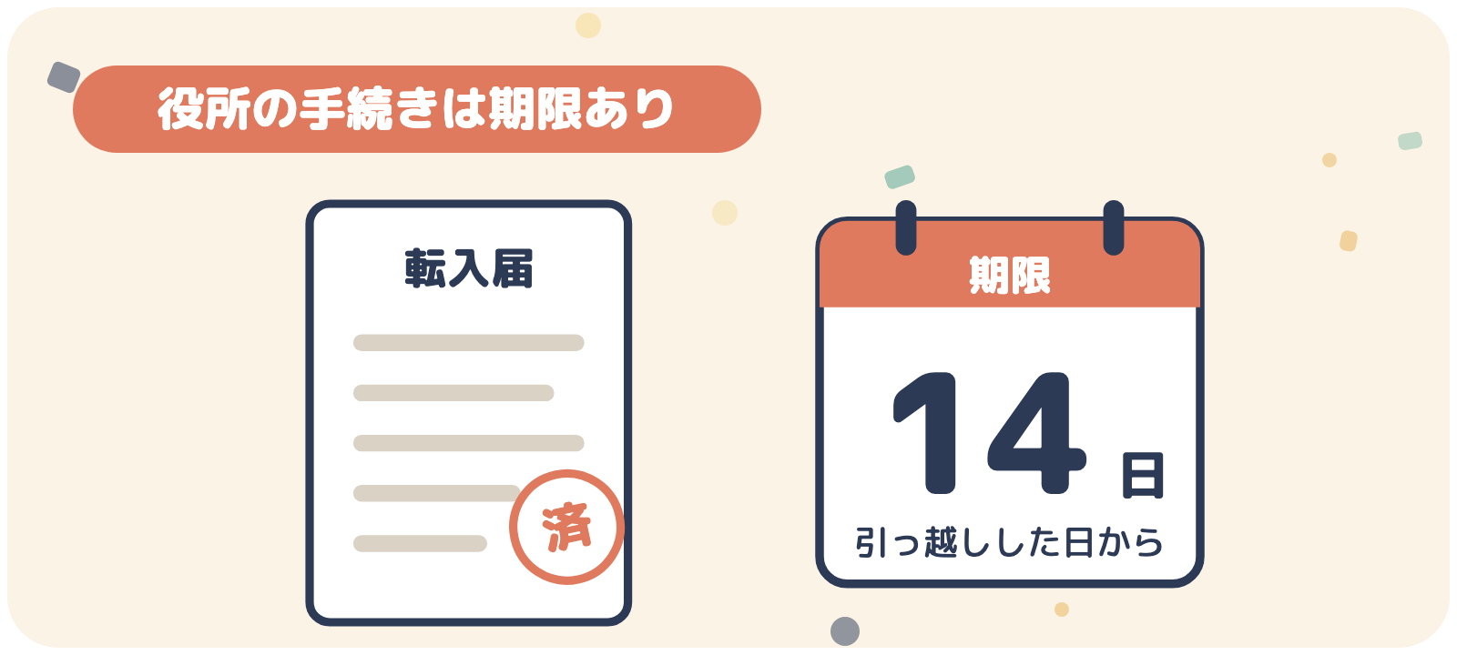 転入届は引っ越しした日から14日以内